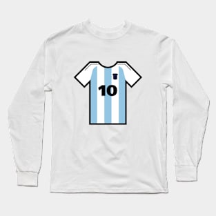 Argentina Jersey 10 - Messi Long Sleeve T-Shirt